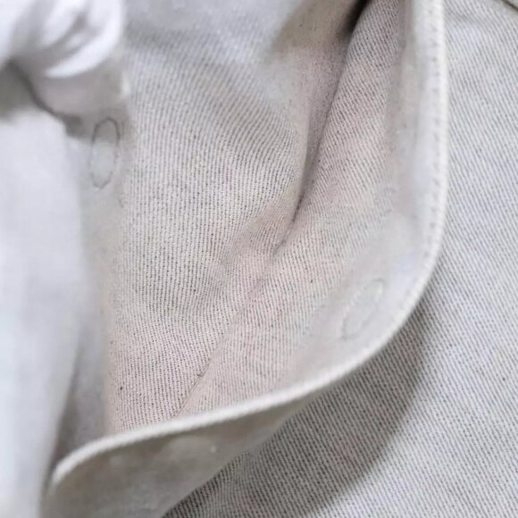 PRADA Bijoux Canapa Hand Bag Canvas 2way Gray Silver Auth KD142 - Picture 13 of 16